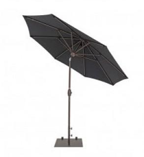 Sorara Oudoor Living Apple Umbrella w Autotilt & Crank Canvas Black