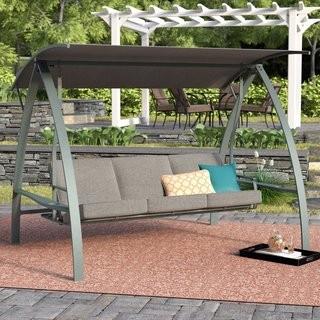 Andover Mills Marquette 3-Seat Daybed Porch Swing with Stand (ANDV2239)