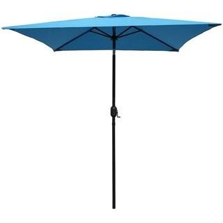 Highland Dunes Bookout Patio 6.5' Square Market Umbrella (HIDN2079_25936082) - Aqua