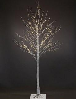 The Holiday Aisle 7' White Birch Artificial Christmas Tree with 120 Warm White LEDs and Adjustable Branches (THLA3341)