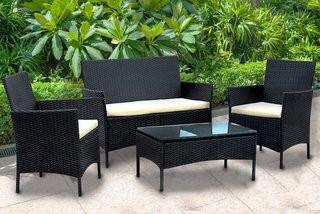 IDS Online Corp 4 Piece Lounge Seating Group with Cushions (IDOC1030)