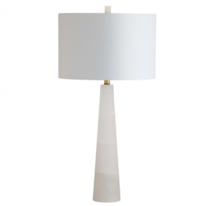 DELILAH ALABASTER TABLE LAMP - White
