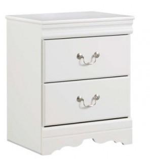 Two Drawer Night Stand - White