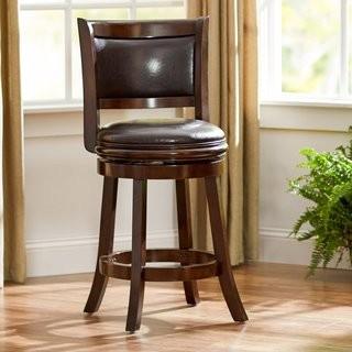 Three Posts Godbold 24 Swivel Bar Stool (TRPT2431_23514394_23514397) - Black