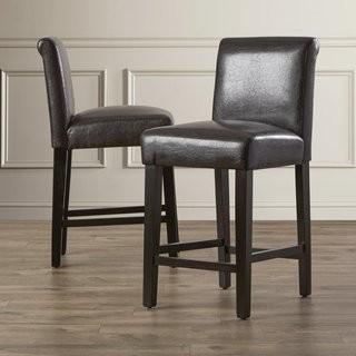 Three Posts Genesee 24 Bar Stool (THRE4143_16678084) - Dark Brown