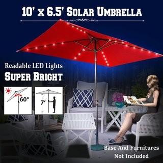 Red Barrel Studio Finn 10' X 6.5' Rectangular Lighted Umbrella (RBRS5649_22378749)