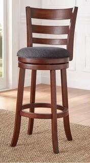 Dark Grey Linen 29"H Swivel Bar Height Chair 346-29 DGL - 1 pcs