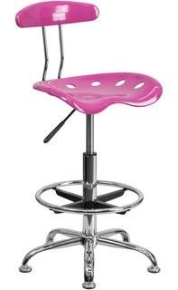 Offex Tractor Adjustable Height Swivel Bar Stool (OFFX2326_21104373) - White