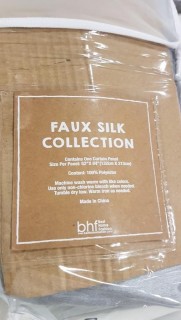 Best Home Fashion Faux Silk Collection Grey