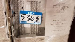 Exclusive Home Premium Quality Grommet Panels Set of 2 Pairs White