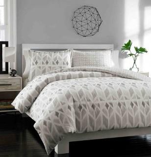  City Scene 3 pcs King Duvet Cover Set - Beige