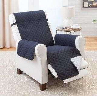 Winston Porter Reversible Recliner Slipcover (WNSP6526_27053456) - Black / Grey