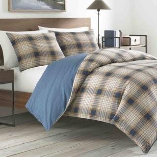 Eddie Bauer Elliot Plaid 100% Cotton Reversible Duvet Set (ERB1864_27793379) - Twin
