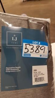 LJ Home Decorative Panels w Grommets Grey
