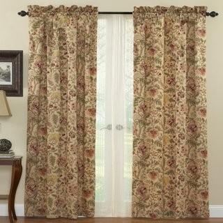 Waverly Imperial Dress Drapery Floral Room Darkening Rod Pocket Curtain Panels (WVY2514)
