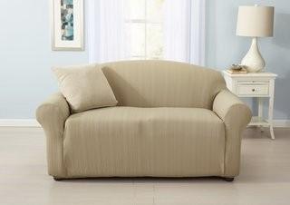 Home Fashion Designs Darla Cable Knit Box Cushion Loveseat Slipcover (HFAS1312_20357612)