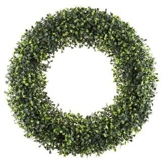 Round Artificial 19.5" Boxwood Wreath