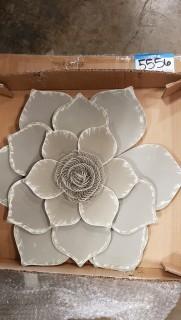 GREY LOTUS WALL DECOR