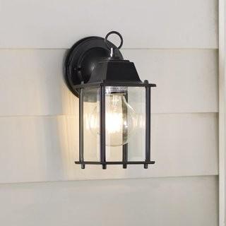 Charlton Home Nightingale 1-Light Outdoor Sconce (CHLH6605_19389234) - Black