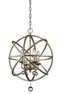 Rosdorf Park Leonora 4-Light Globe Pendant (ROSP5138_23982217) - Antique Silver