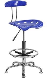 Offex Tractor Adjustable Height Swivel Bar Stool (OFFX2326_21104373) - White