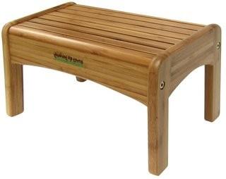 Ginsey 1-Step Bamboo Growing Up Green Step Stool with 200 lb. Load Capacity (GZY1070)