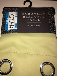 8 Grommet Blackout Panel 52"x84" Light Green (6012) - 2 pcs