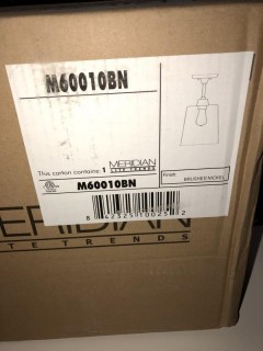 Meridian Lighting Brushed Nicket Pendant (m60010bn)