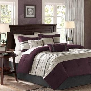 Zipcode Design Adelina 7 Piece Comforter Set (ZPCD5463_24113722_24113720) - Purple Full