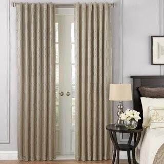 Beautyrest Yvon Geometric Max Blackout Thermal Rod Pocket Single Curtain Panel (BTY1130_20767079_20782158) - Grey 2 pcs