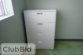Lot of 2 Lateral 4-drawer File Cabinets.