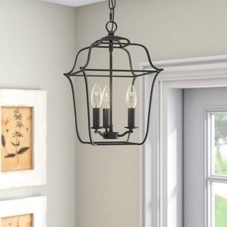 Laurel Foundry Modern Farmhouse Chloe Royal Ebony Gallery 3-Light Foyer Pendant (LRFY4822) - Ebony Finish