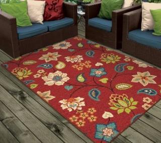 Orian Rugs - 62" x 60" - Garden CHINTZ - Red - SGC-GACH-76RE