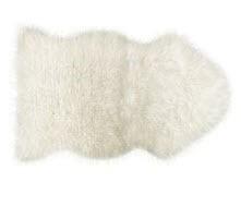 Walk on Me - 2'x4' 24031 White Faux Pelt throw rug