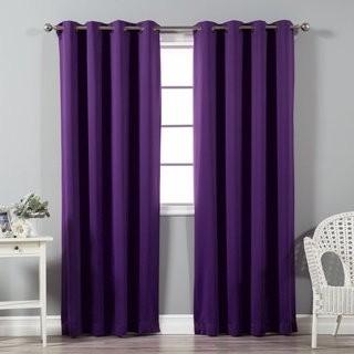 Best Home Fashion, Inc. Solid Blackout Thermal Grommet Curtain Panels (BEHF1739_24185897_24185892) - 52" x 72" - Teal Blue - 3 pcs