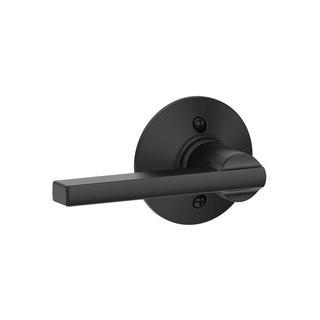 Schlage F Series Latitude Single Dummy Lever with Round Rosette (XSJ2271_22335377) - Matte Blk