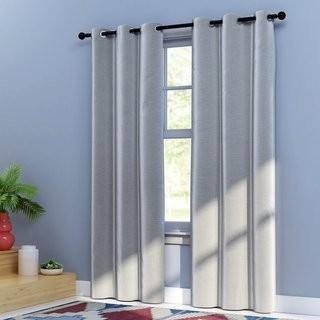 Mercury Row Carlock Solid Max Blackout Grommet Curtain Panels (MCRW2595_20972652_20972654) - Baby blue