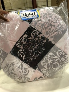 Decorative Pillow Pink/Grey 