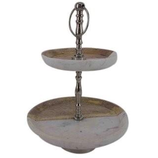 Gracie Oaks Patnaude 2 Tier Cake Stand (GRCS1307)