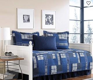 Eddie Bauer Eastmont 5 Piece Quilted Daybed Set 200394, Blue, Twin