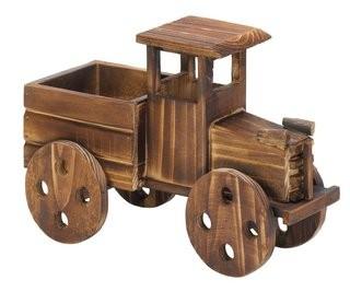 Millwood Pines Teter Rustic Truck Wood Wheelbarrow Planter (ZNGZ4620)