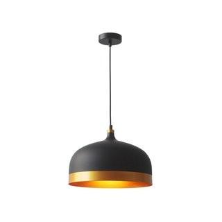 Light Society Melaina 1-Light Bowl Pendant (LGTS1062_18666744) - Whi- Blk