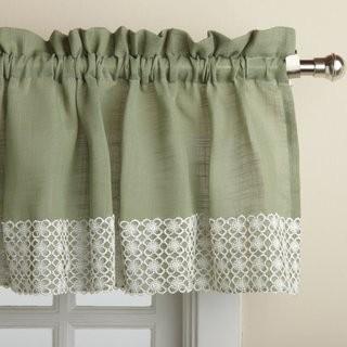 Lot ( 2pcs) Sweet Home Collection Salem Kitchen 60 Curtain Valance- Green (SWET1400_15582841)