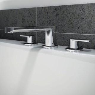 Jacuzzi Razzo Double Handle Deck Mount Roman Tub Faucet Trim (JS6742_26114759) - Brushed Nickel