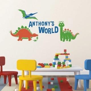 Sissy Little Dino World 4 Piece Wall Decal Set (WOQ1355)