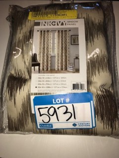 INK+IVY Ankara Ikat Semi-Sheer Grommet Single Curtain Panel (INKY1519_18129213_18212685) - 50" x 108" 