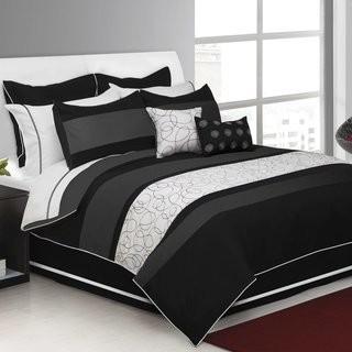 Latitude Run Lindenwold 8 Piece Comforter Set LRUN1397_21742014 - Black Queen