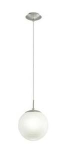 Cudahy 1-light pendant 59"x7"x7", Silver & White 90007A