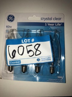 4 60 w bulbs Crustal Clear