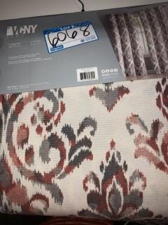 VCNY Alton Panel Red Multi - 4 pcs